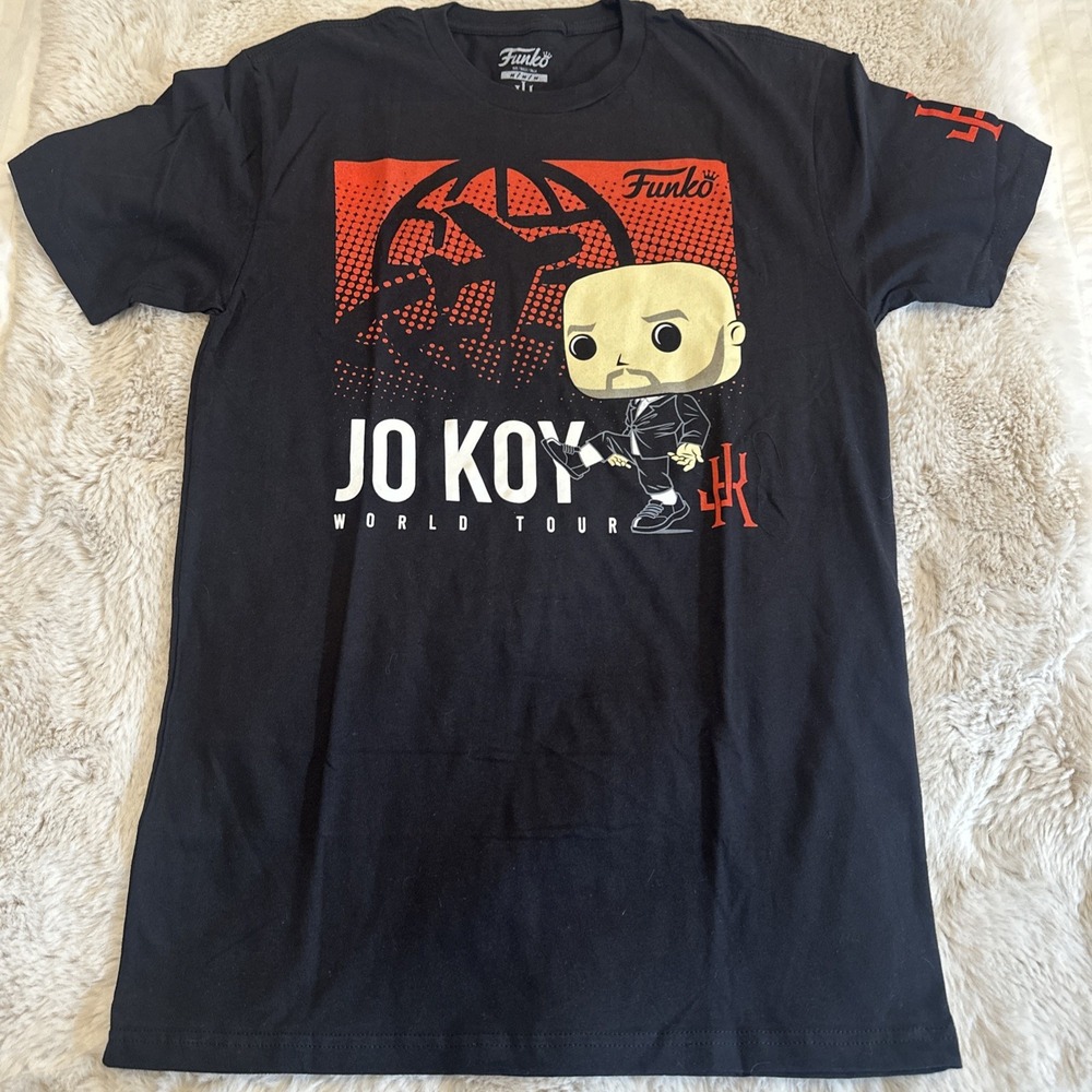 Jokoy Shirt Men's Medium Black World Tour Graphic Tee Short‎ Sleeve